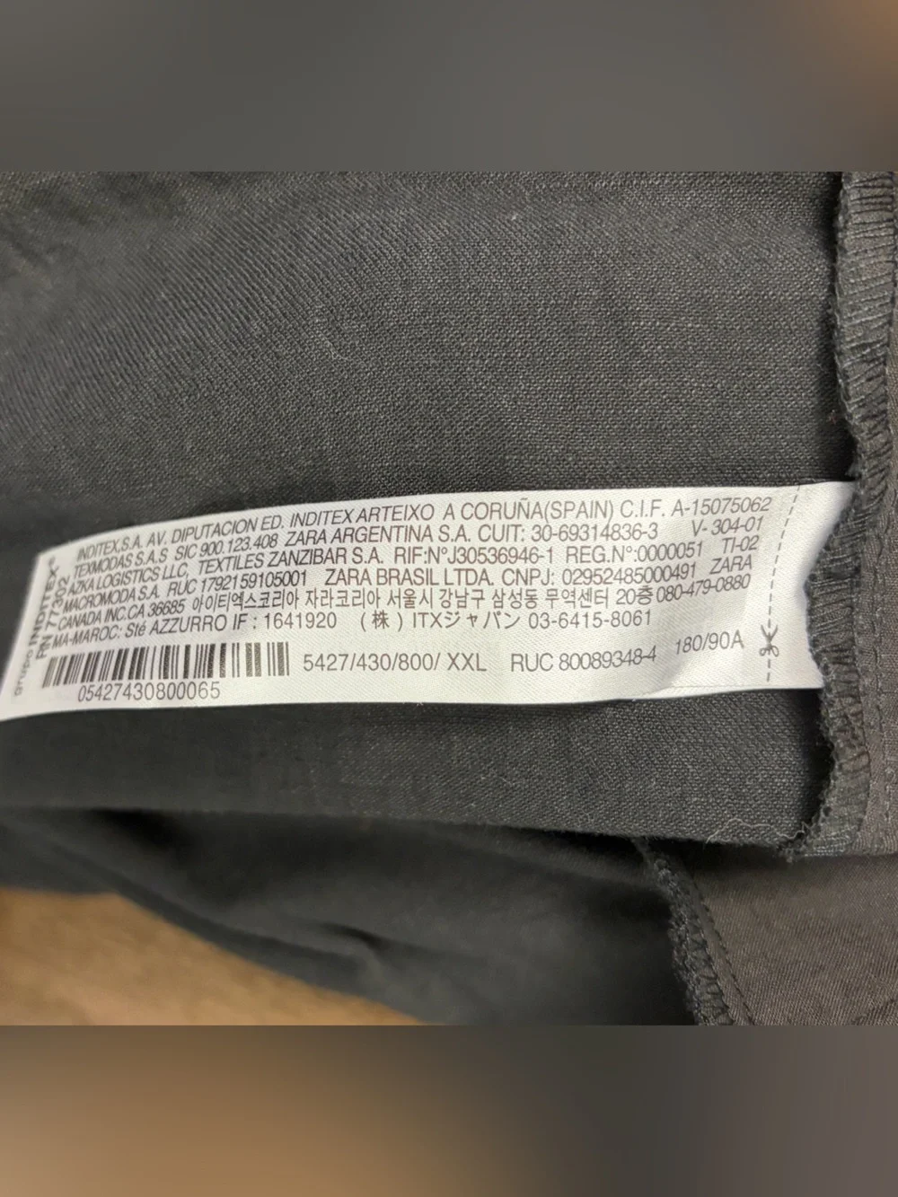Zara brand size